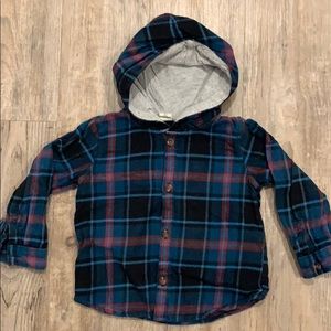 Tucker and Tate hooded lightweight flannel  24M